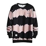 Herren Tie Dye Oberteil Pullover Herren Sweatjacke Mit Kapuze MäNner Kapuzenjacke DüNne Jacke üBergangsjacke Sweatshirt Streifen Herbst Bluse Langarm Top Shirt Pullover lauschig