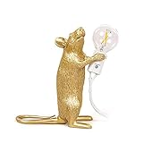 YAYONG Mini Mouselamp Tischlampe Golden Animal Mouse Lampe Nordic Creative Wohnzimmer Esszimmer Schlafzimmer Bekleidungsgeschäft E12 Beleuchtung