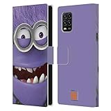 Head Case Designs Offiziell Zugelassen Despicable Me Boese Minions Volles Gesicht Leder Brieftaschen Handyhülle Hülle Huelle kompatibel mit Xiaomi Mi 10 Lite 5G