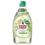 Fairy Spülmittel (430 ml) 100 % natürlicher Duft von Bergamotte und Ingwer, mit effektiver Formel für sauberes Geschirr und Fettlösek