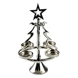 Pflanzen Kölle Kerzenhalter Baum, Silber, Höhe 38