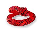 Molli Toys Mollis Schlange Snake Kuscheltier 200 cm - Plüschtiere entwickelt in Schweden (Rot)