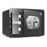 NCHEOI Safe Box Safes Safe Box Safes Safes All-Steel Home Kleiderschrank Wandsafes Mechanical Code Box,Cash Box (25 cm /30 cm /45 cm) Schwarzes Coffer (Farbe:B,Größe:30 cm),30