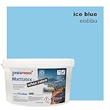 preismaxx Mattlatex urban colors, bunte Wandfarbe, blau, eisblau, ice blue 10L