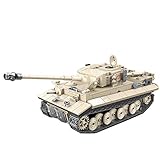 GXZZ 1018Pcs WW2 Panzer Bausteine Modell Tank Spielzeug mit Mini Figur, Kompatibel mit Lego Militär Bausteine - Tig
