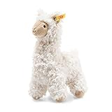 Steiff 69444 Original Plüschtier Lama Soft Cuddly Friends Leandro, Kuscheltier ca. 14 cm, Markenplüsch Knopf im Ohr“, Schmusefreund für Babys von Geburt an, C