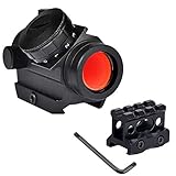 Micro Red Dot Visier 1x25mm 1 Zoll Mini Red Dot Reflex Zielfernrohr mit Qd Quick Riser Mount für die Jag