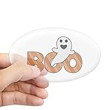 CafePress - BOO Gruseliger Halloween Casper Aufkleber - Oval Stoßstange Aufkleber Auto Aufkleb