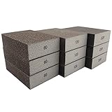 Schleifkönig® Schleifschwamm 3x3 Sortiment GROB MITTEL FEIN Set I Körnung 60 120 220 I hochwertiger Handschleifklotz Schleifklotz, Schleifblock DIY, Handschleifer für verschiedene Materialien geeig