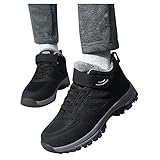 NYYY Paare Männer Flache Plus Samt Klettstiefel Warmhalten Schneestiefel Runde Zehe Sportschuhe Herren Schuhe Freizeitschuhe Freizeit Stiefel H