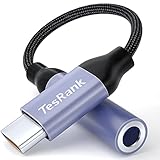 USB C Klinke Adapter,TesRank USB C auf 3,5mm Kopfhörer Adapter AUX DAC Chip Hi-Fi Kabel für Handy Tpy C Sumsung Galaxy S21/S20 Ultra/Note10/Huawei P40/P30 Pro/Xiaomi/Pixel/OnePlus-10