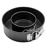 Viudecce 2 Packungen 4 Zoll/7 Zoll Antihaft Springform Kuchenformen mit Abnehmbarem Boden, Auslaufsichere KäSekuchen Backformen S