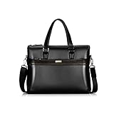 Yuxahiugdjb Messenger Bag Männer Schulter Aktentaschen Tasche Handtaschen Geschäft Männer Taschen Große Reise Laptoptasche Für Man Messenger Bags PU. Lederhandtaschen (Color : Black)