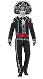 Halloween! Smiffys Kostüm Tag der Toten Señor Ossa, mit Jacke, Hose, Hemdteil und H