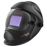 MAXCRAFT Automatik Schweißhelm mit Verdunklungsfunktion Schweißmaske Schweißschirm Solar Schweißschild Schweißen, Schneiden, Schleifen - 4 Sensoren - Z500