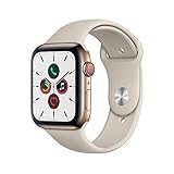 Apple Watch Series 5 (GPS + Cellular, 44 mm) Edelstahlgehäuse Gold - Sportarmband S