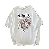 KIACIYA Anime Attack on Titan Tshirt Herren Damen Sommer, Levi Ackermann Eren Cosplay T-Shirts Shingeki No Kyojin Shirt Kurzarm AOT Scouting Legion Aufklärungstrupp Oberteil Blusen Tops (1,XL)