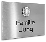 Jung Edelstahl Design Türklingel London1G Gravur unten verschiedene Motive individuell personalisierbar (ohne LED)