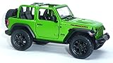 Jeep Wrangler Rubicon Modellauto ca. 12,5cm grün mit offenem Verdeck