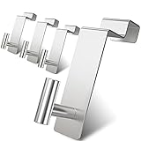 KEGII Türhaken Edelstahl für Rückseit - Kleiderhaken/Garderobenhaken ohne Bohren Haken 4 Stück