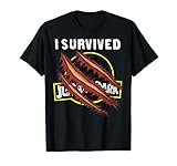Jurassic Park I Survived Claw Marks On Logo C1 T-S