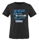 Comedy Shirts - Ich Weiss du hast Recht Aber Meine Meinung gefällt Mir Besser - Herren T-Shirt - Schwarz/Blau-Eisblau Gr. M