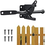 Gartentor Riegel Riegel Schloss Garden Gate Lock Türriegel Gate Latch Stainless Steel Latch Automatic Latch Black Self Locking Latch Gartentor Verschluss Wooden Door Latch Mit 6 Schrauben,Schw