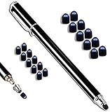 MobiLinyi Premium Touchstift schwarz mit 20 x Ersatzspitzen Eingabestift Stylus Touch Pen kompatibel mit Apple iPhone iPad Samsung Huawei Sony Honor Cubot Smartphones und Tab