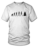 Evolution Darth Vader - Kult - Fun T-Shirt - Weiß (Schwarz) - Größe XXL