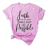 YANGQI Bluse Damen Kurzarm Elegant Schlichtes Rundhals Kurzarm Locker Lässiges T-Shirt Mit Mottodruck Sagen Juith Does Not Make Thinks Easy It Makes Them Possib