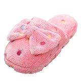 Dasongff Damen Hausschuhe Offene Zehe Plüsch Hausschuhe Flauschig Frühling Herbst Warme Plüsch Slippers Indoor Bequeme Hause Fell Latschen Pantoffeln Freizeit Schuhe Slipp