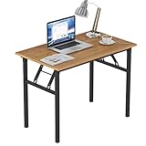 Need Klapptisch kleiner Computertisch Schreibtisch 100CM Klappbar und Montagefrei,Tisch aus E1 Holzwerkstoffen und Stahlrahmen,Konferenztische,PC Tisch Bürotisch Esstisch für Zuhause und Büro,100*60CM