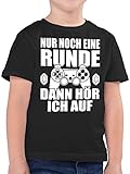 Statement Sprüche Kinder - Nur noch eine Runde - 164 (14/15 Jahre) - Schwarz - t-Shirt für Jungs 13 Spruch - F130K - Kinder Tshirts und T-Shirt für Jung