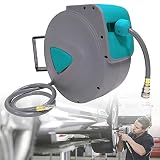 LZQ 30m Druckluftschlauch Aufroller automatisch 1/4' Anschluss Schlauchtrommel Wandschlauchhalter Automatik Druckluft Schlauchaufroller Druck