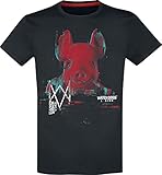Watch Dogs Legion - Schwein Männer T-Shirt schwarz M 100% Baumwolle Fan-Merch, Gaming, Ub