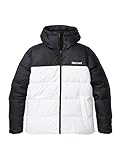 Marmot Damen Ultra-leichte Daunenjacke, 700 Fill-Power, Warme Outdoorjacke, Wasserabweisend, Winddicht Wm's Guides Down Hoody, White/Black, S, 79300