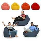 Sitzsack Outdoor Indoor Wasserdicht Wetterfest XL - XXL Bodenkissen Sitzkissen Beanbag Größen Erwachsene Kinder Gaming Hochwertig Relax XXXL (Anthrazit, XXL)