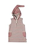 Leela Cotton Unisex Kids Tunika, Ziegelrot/beige-Melange T-Shirt, 74/80