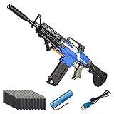 M416 Elektrische Spielzeugpistole, automatischer Blaster mit 12 Dart-Clip 100 Schaumstoff-Nachfüllkugel, 3 Burst-Modi und wiederaufladbarer USB, Kinder-Schießspiel-Spielzeug