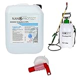 Nanoprotect Essigsäure 60% | 10 kg inkl. Drucksprüher und Spezial Auslaufhahn | Premium Q