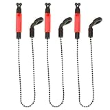 3 PC Angeln Bissanzeiger Angel Swingers Indicator Carp Fishing Swinger Set Angeln beleuchteter LED-Anzeige mit Alarmfunktion (rot)