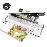Laminiergerät A3 A4 A5 A7,Heiß und Kalt Laminiermaschinen, ABS und geräuscharme Funktion, 16 laminierte Folien, Tragbarer Laminator für den Heimgebrauch Büro Schule F