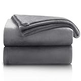 BEDSURE Kuscheldecke Sofa Decken grau - kleine Fleecedecke für Couch weich und warm, Decke flauschig 130x150 cm als Sofadecke Couchdeck