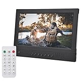 Sorandy Digitaler Bilderrahmen 10 Zoll HD, Digitaler Bilderrahmen 11024 * 600,16:9 Anzeigeverhältnis Unterstützung Videowiedergabe/Bildwiedergabe/Wecker/Kalender/Uhr(Schwarz)
