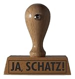 Sprüche-Stempel JA, SCHATZ! vom Kaufhaus2010