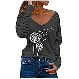 damentunika v Ausschnitt Damen gelb Langarmshirt Shirt Damen Langarm Oversize holzfällerhemd Damen Vogue Shirt Kaschmir Pullover Damen Longpullover für Damen F