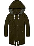 Scotch & Soda Maison Damen with Inner Jacket Parka, Grün (Military Green 65), Larg