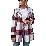 ZFQQZXC Herbst und Winter Damen lässige mehrfarbige Kapuzen lose Langarm-Shirt Strickjack