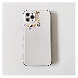 DSMYYXGS Retro Plüsch-Stickwelpe Japanische Telefonkasten for iPhone 12 11 PRO MAX XR XS MAX 7 8 Plus 7PLUS CASE Nette weiche Abdeckung (Color : 01, Size : for iPhone 12)