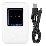 KIKYO Wireless 4G LTE WiFi Router, Tragbarer 150Mbps 4G LTE Wireless Router WiFi Box Data Terminal Box Netzwerkkarte 4G Router mit 3.8V 2100mAh Akk
